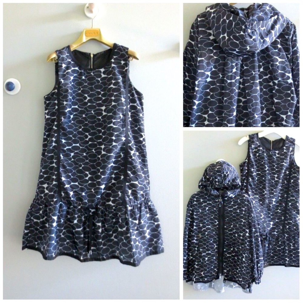 NEW 95N WOMEN NAVY HOODIE JACKET/DRESS CO-ORD SET Sz-O/S